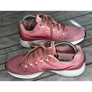 NIKE AIR ZOOM PEGASUS 34 WOMEN'S SIZE 9.5 RUST PINK WHITE 880560 606 RUNNING